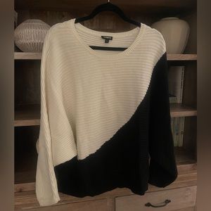 Express ribbed color block sweater. Size L